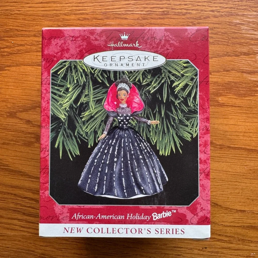 Hallmark Ornament African American Holiday Barbie 1998 New Collector Series